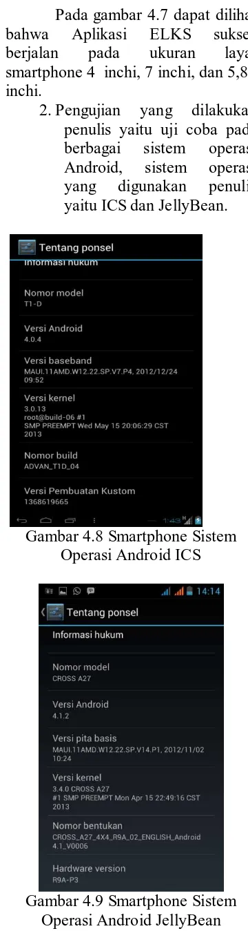 Gambar 4.11 Aplikasi berjalan di  Smartphone Lenovo A390 