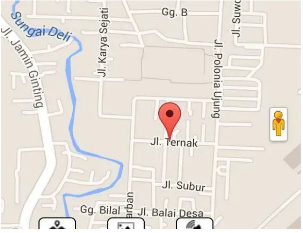 Gambar 1.1 Peta jalan Ternak Medan Polonia. 