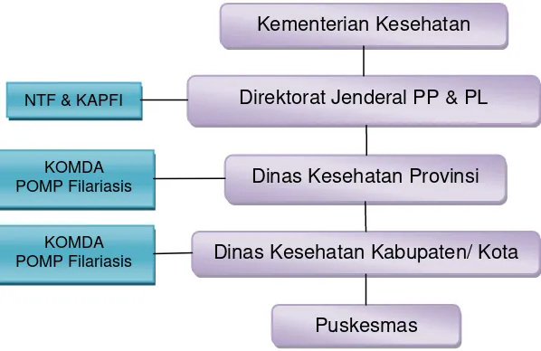 Gambar 4. Skema Pengorganisasian Program Filariasis