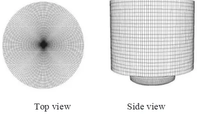 Fig. 1. Mesh configuration of piston bowl-in. 