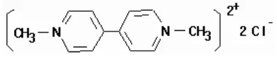 Gambar 6  Struktur kimia paraquat, 1,1’-dimethyl- 4,4’-bipyridilium ion (diklorid) 
