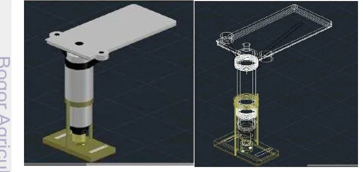 Gambar 1 Rancangan modifikasi mikroskop dengan smartphone 