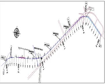 Gambar 1. Posisi Jalur KA Pasif STA 0+700 (pada gambar 0+000) 