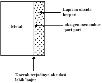 Gambar 1. Lapisan oksida berpori 