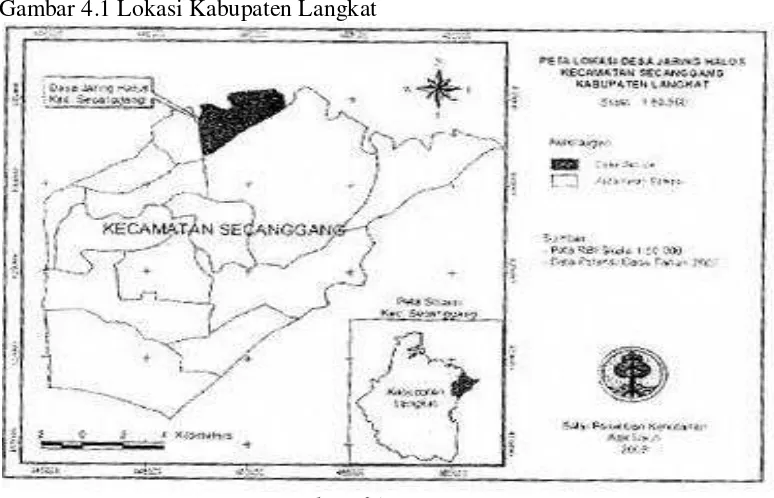 Gambar 4.1 Lokasi Kabupaten Langkat   