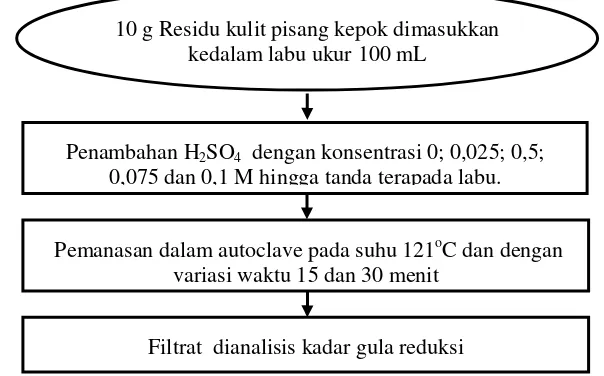 Gambar 11. Hidrolisis asam kulit pisang (Septiyani, 2011) 