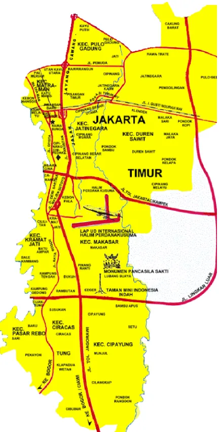 Gambar 1.2Peta Wilayah Jakarta Timur