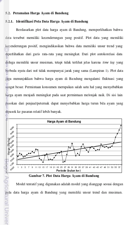 Gambar 7. Plot Data Harga Ayam di Bandung 
