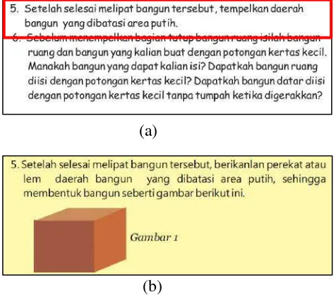 Gambar 19 (a) Petunjuk kegiatan tanpa contoh (b) Petunjuk 