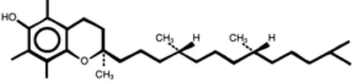 Gambar 4  Struktur kimia vitamin E (α-tokoferol) (Anonimus 2007) 