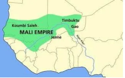 Gambar 4. Peta wilayah Mali pada tahun 1230 – 1600  