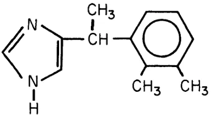 Gambar 1  Struktur kimia medetomidine (Vainio  et al. 1989) 