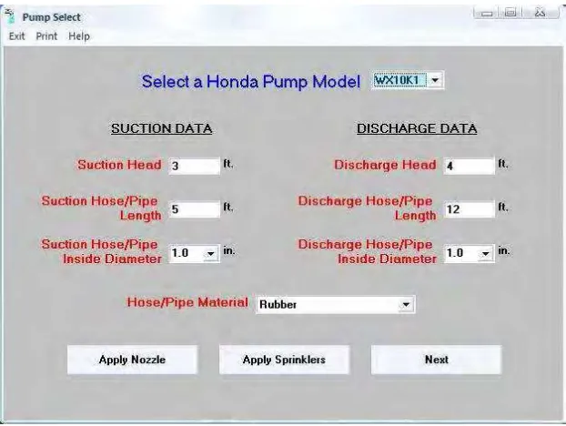 Gambar 2. Tampilan output dari software pompa Honda 