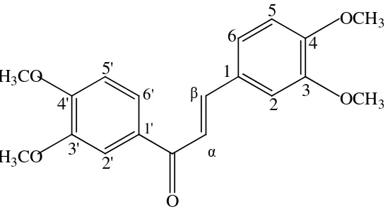 Tabel 2. Data spektrum (E)1-3-bis-(3,4-dimetoksikalkon)-prop-en-1-