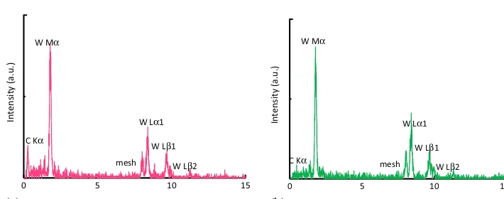 Fig. 18. EDX spectrum analysis at: (a) zone A  and (b) zone B in Fig. 16.