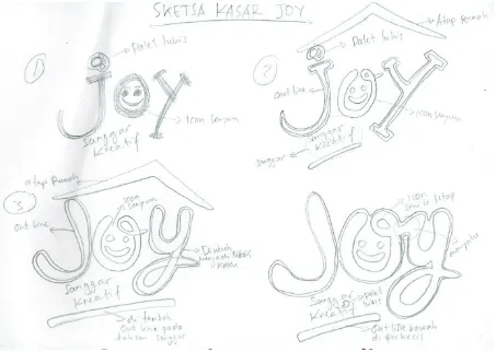 Gambar 8: Proses Desain Logo  “JOY”
