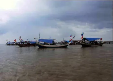Gambar 6. Kapal-kapal nelayan yang singgah di P. Biawak