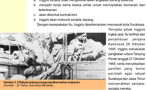 Gambar 3. 2 Rakyat sedang mengumpulkan bahan makanan(Sumber : 30 Tahun Indonesia Merdeka)