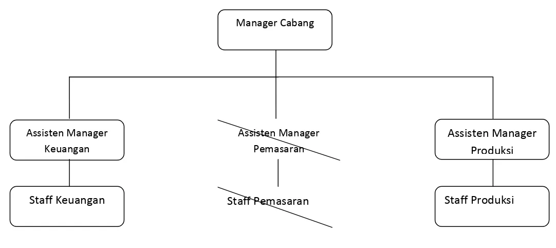 Gambar 3. Struktur Organisasi Perum- Perumnas Regional II Cabang Bandar Lampung. 
