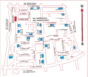 Gambar 4.1  Denah Lokasi Kelurahan Madras Hulu Medan               