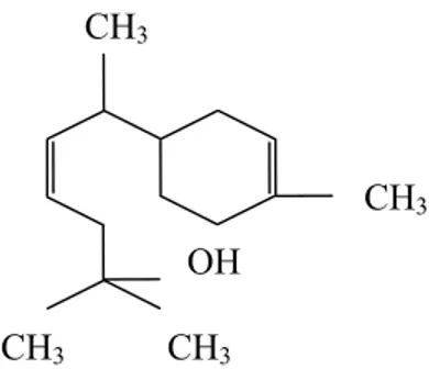 Gambar 4. Rumus Kimia Zingiberol (C15H26O) 