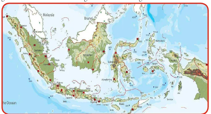 Gambar 2.2 Peta Indonesia.