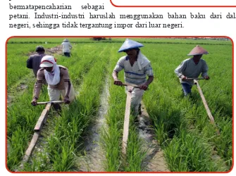 Gambar 7.5 Pertanian merupakan potensi besar bangsa Indonesia dalam menghadapi   ancaman globalisasi ekonomi.
