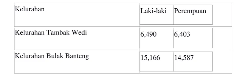 Tabel 2.1 Keadaan Penduduk  