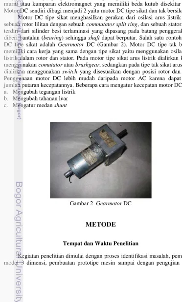 Gambar 2  Gearmotor DC 