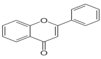 Gambar 2. Struktur kimia flavonoid Sumber : Djojosumarto (2008)  