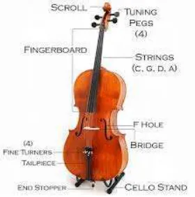 Gambar 8: Cello dan Bagian-bagiannya 
