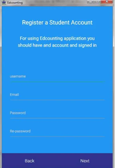 Gambar 7. Tampilan  Register utama Edcounting-App 