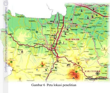 Gambar 6  Peta lokasi penelitian 