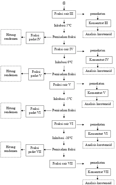 Gambar 5. Diagram alir proses fraksinasi bertahap (Modifikasi Mardawati, 2001) (lanjutan)