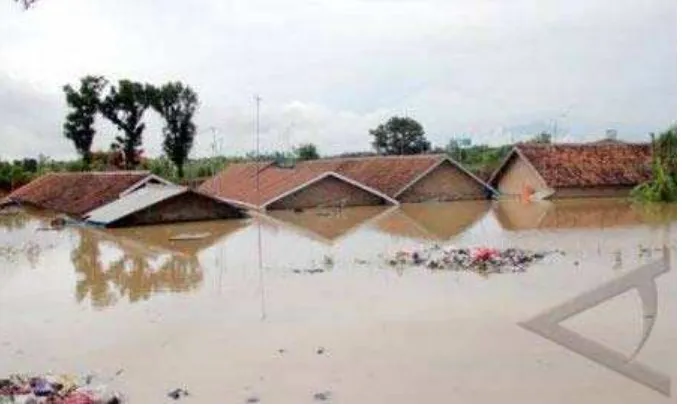 Gambar 3.4 Banjir Di Pemukiman warga Sei Percut Kab. Deli Serdang 