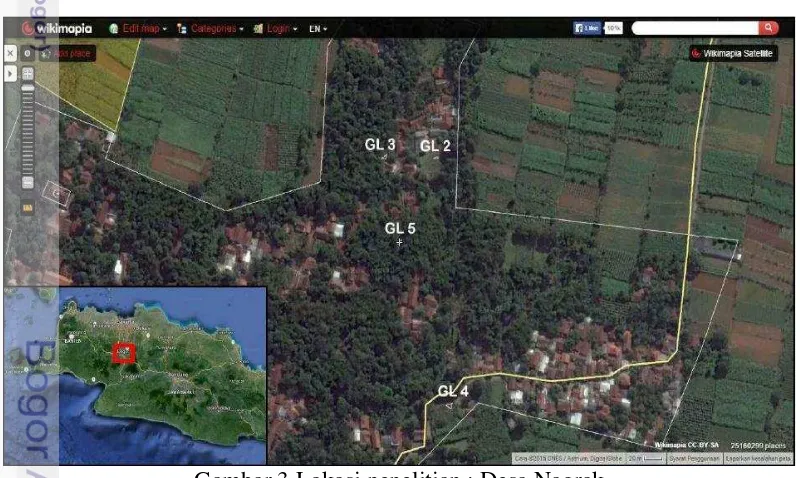 Gambar 3 Lokasi penelitian : Desa Nagrak  
