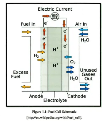 Figure 1.1: Fuel Cell Schematic 