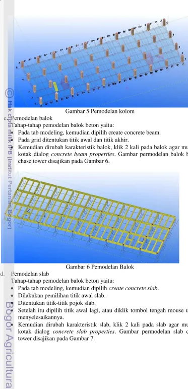 Gambar 5 Pemodelan kolom 