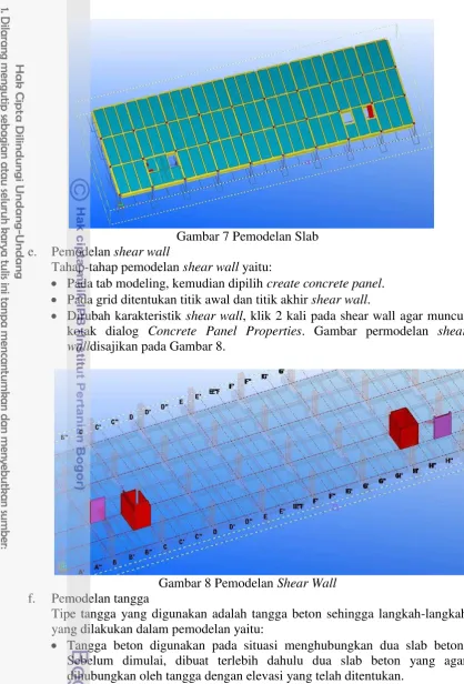Gambar 7 Pemodelan Slab 