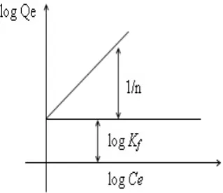 Gambar 2. Model Isoterm Adsorpsi Freundlich 