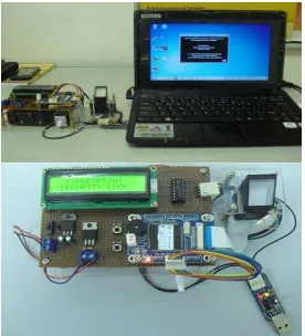 Figure 1: Hardware setup consists of an off-shelf-product (below) that was used to 