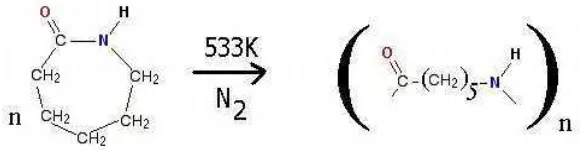 Gambar 5. Proses polimerisasi dalam pembentukan nilon-6 