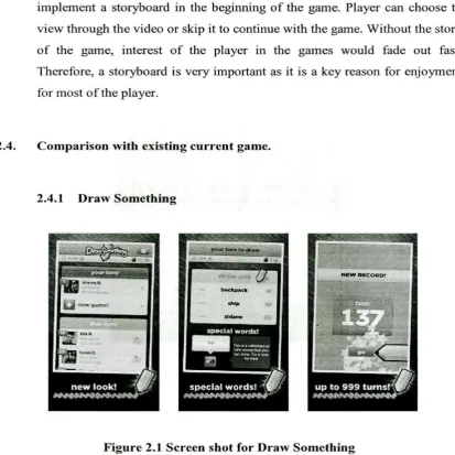 Figure 2.1 Screen shot for Draw Something 