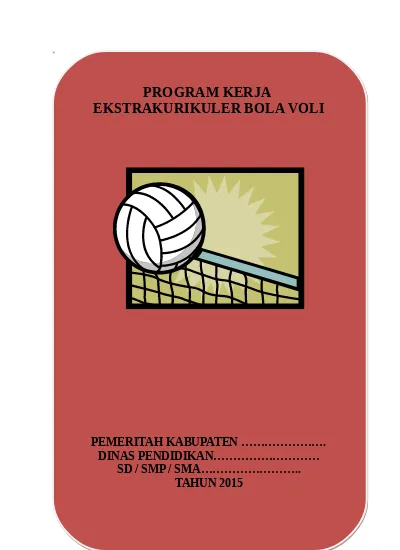 Contoh Program Kerja Ekstrakulikuler Bola Volly SMP