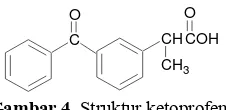 Gambar 4   Struktur ketoprofen. 