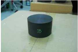 Fig. 7 Cured rubber compound for hardness test 