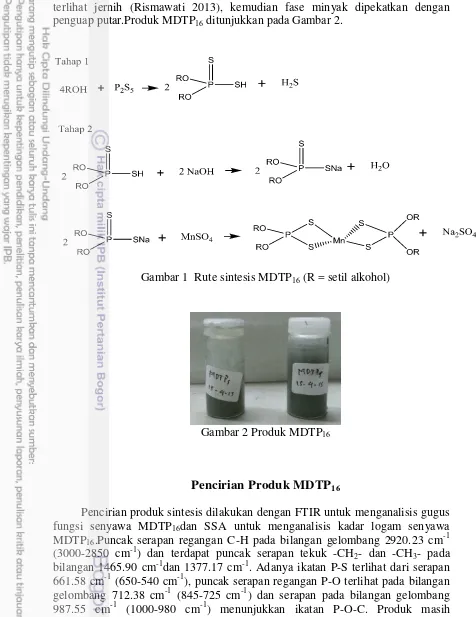 Gambar 1  Rute sintesis MDTP16 (R = setil alkohol) 