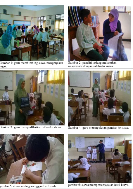 gambar 5: siswa sedang menggambar benda  