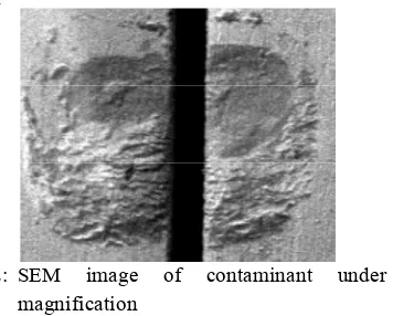 Fig. 3: EDX results of the contaminated surface
