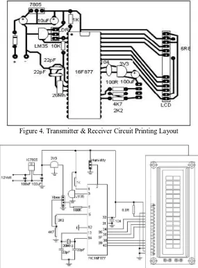 Figure 4. Transmitter & Receiver Circuit Printing Layout  